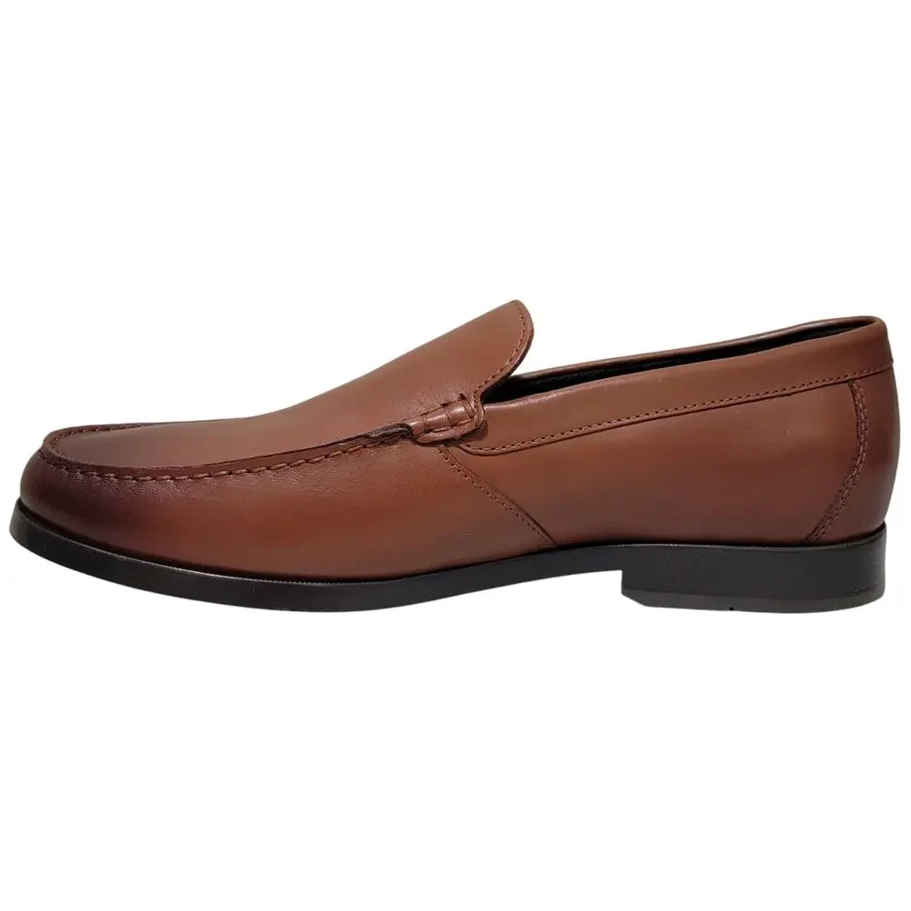 Rockport Men Whitley Slip On Moc Toe Loafers Size US 10W Dark Natural Leather